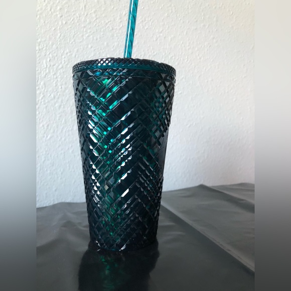 Starbucks Grande Teal Jeweled Cold Cup Tumbler 16oz - Picture 2 of 11